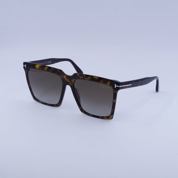 🕶️ New Tom Ford Sabrina-02 FT0764 52H Polarized Sunglasses - Havana Frame